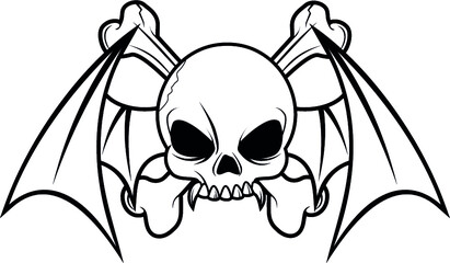 Skull Head Logo Template Design