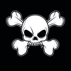 Skull Head Logo Template Design