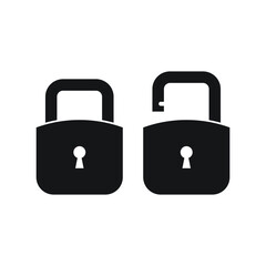 Padlock icon design isolated on white background