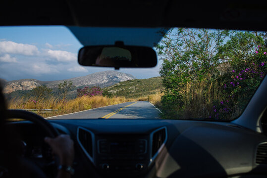 Viagem de carro na Serra do Cip&oacute;, Minas Gerais, Brasil