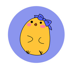 Chick with ribbon