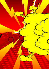 Cartoon design colored background. Comic book illustration. Vector comics backdrop.