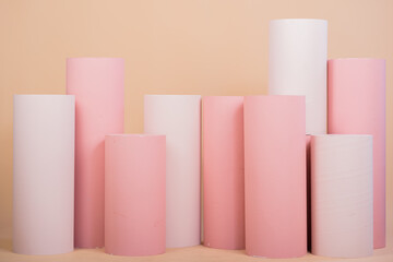 pink and white bottles