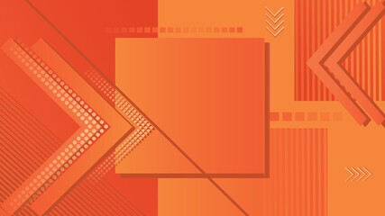 Abstract background with geometric shapes, orange gradient, space for text, vector illustration.
