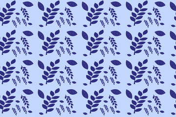 seamless pattern of tree leafs vector illustration