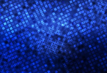 Obraz premium Dark BLUE vector background with rectangles.