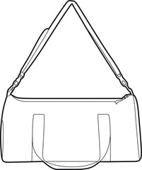Professional Handbag Vector / Line Drawing. Icon, Logo, Design, Element