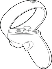 Professional VR Handset Vector / Line Drawing. Icon, Logo, Design, Element