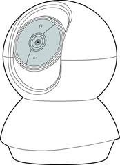 Professional Webcam Vector / Line Drawing. Icon, Logo, Design, Element