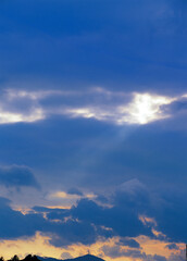 billowing clouds in the sky