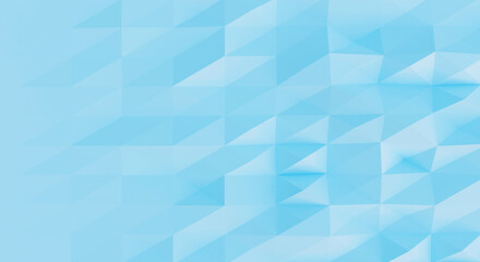 3d blue triangle abstract background texture with squares geometric pattern. 3d rendering for backdrop, paper. Modern graphic triangular shape. Futuristic interior design.