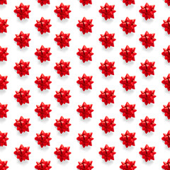 Seamless regular creative Christmas pattern with New Year decorations. xmas Modern Seamless pattern made from christmas decorations. white background