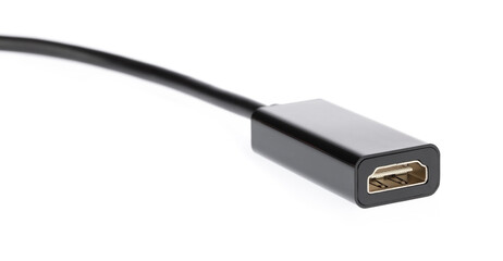 Female HDMI Isolated on White background.