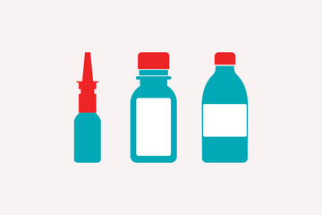 medicine bottles vector design illustration