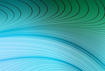 Obraz premium Light Green vector layout with curved lines.