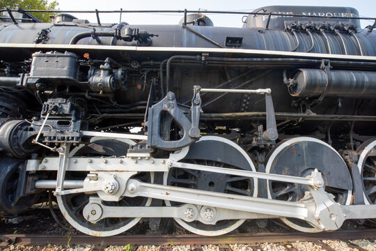 Antique Train Pere Marquette N-1 Berkshire 1223 Steam Locomotive At Grand Haven Michigan