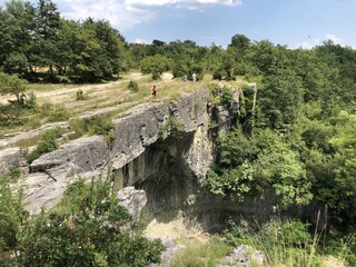 The canyon of the stream below the Sopot waterfall, Pican - Istria, Croatia - Kanjon potoka pod...