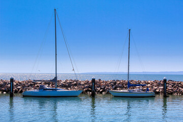 Fototapeta na wymiar Yachts in the Harbour