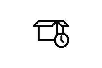 Logistic Outline Icon - Delivery Time