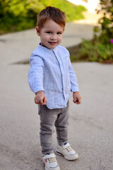 Fototapeta premium One-year-old baby boy on his birthday