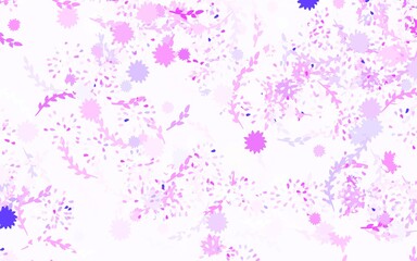 Light Purple, Pink vector natural backdrop with flowers, roses.