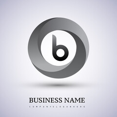 Letter B logo with colorful splash background, letter combination logo design for creative industry, web, business and company.