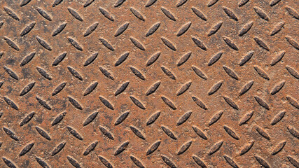 A corroded metal pattern. A seamless rusted metal plate. Abstract metallic background. An...