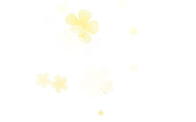 Light Orange vector elegant wallpaper with flowers.