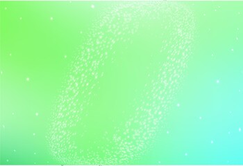 Light Green vector pattern with night sky stars. Shining illustration with sky stars on abstract template. Best design for your ad, poster, banner.