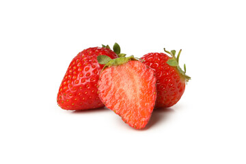 Tasty fresh strawberry isolated on white background