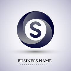 Letter S logo with colorful splash background, letter combination logo design for creative industry, web, business and company.