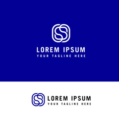 Letter S line logo design. Linear creative minimal monogram symbol. Graphic alphabet symbol for corporate business identity