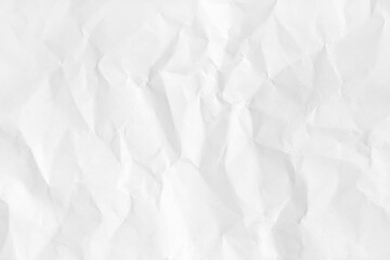 White crumpled natural paper texture for background and design art work.