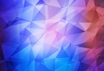 Light Blue, Red vector polygon abstract background.