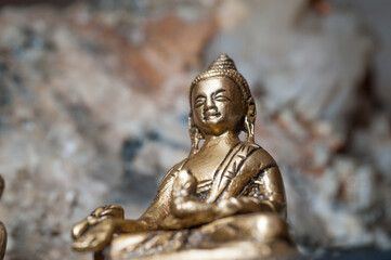 Buddah Figur aus Messing. 