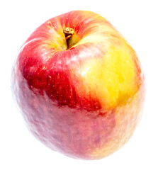 Red ripe apple isolated on a white