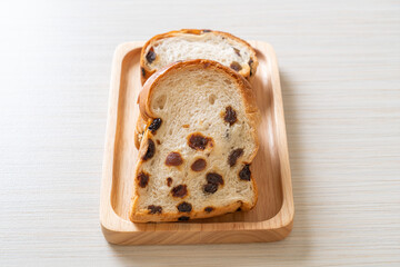 raisin bread with coffee cup