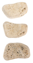 Obraz premium Natural large stone, cobblestone isolated on white background. stones for baths and saunas