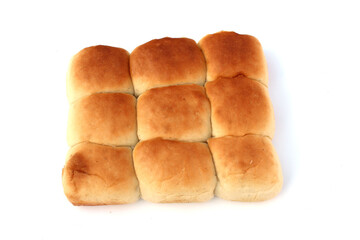 Homemade Freshly baked soft Dinner Rolls, selective focus