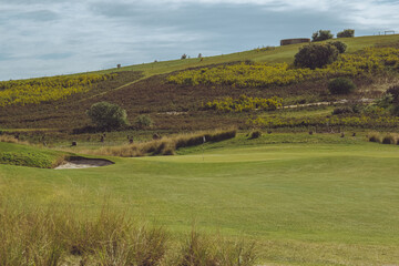 Fototapeta na wymiar Golf course landscapes of Mount Compass golf course, South Australia, Australia