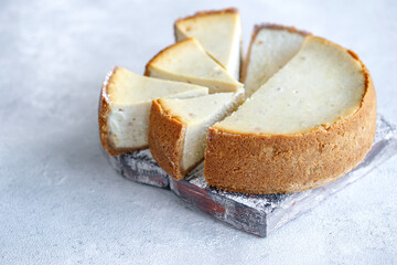 Classic cheesecake. Cream cheese cake. High quality photo.