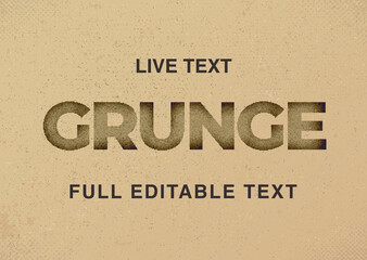 vintage  Grunge Text Effect Mockup Full Editable
