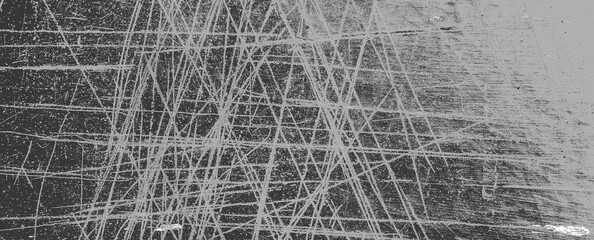 Abstract monochrome grunge stripes background for design.