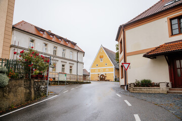 Fototapeta na wymiar Zlata Koruna village in South Bohemian region, Czech Republic, September 26, 2020