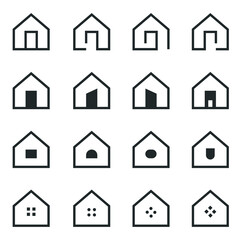 Houses icon set for web sites and user interface, home icon, dashboard icon set.