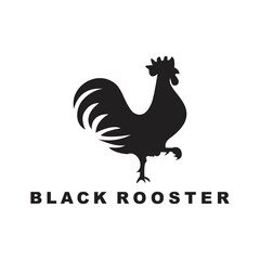 Fototapeta na wymiar black rooster logo design