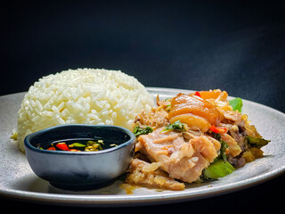 Delicious thai food on plate