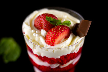 cup of cake with strawberry