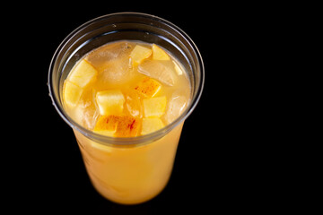 glass of homemade pear lemonade