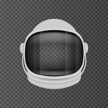 Astronaut helmet equipment isolated on transparent background. Vector illustration.